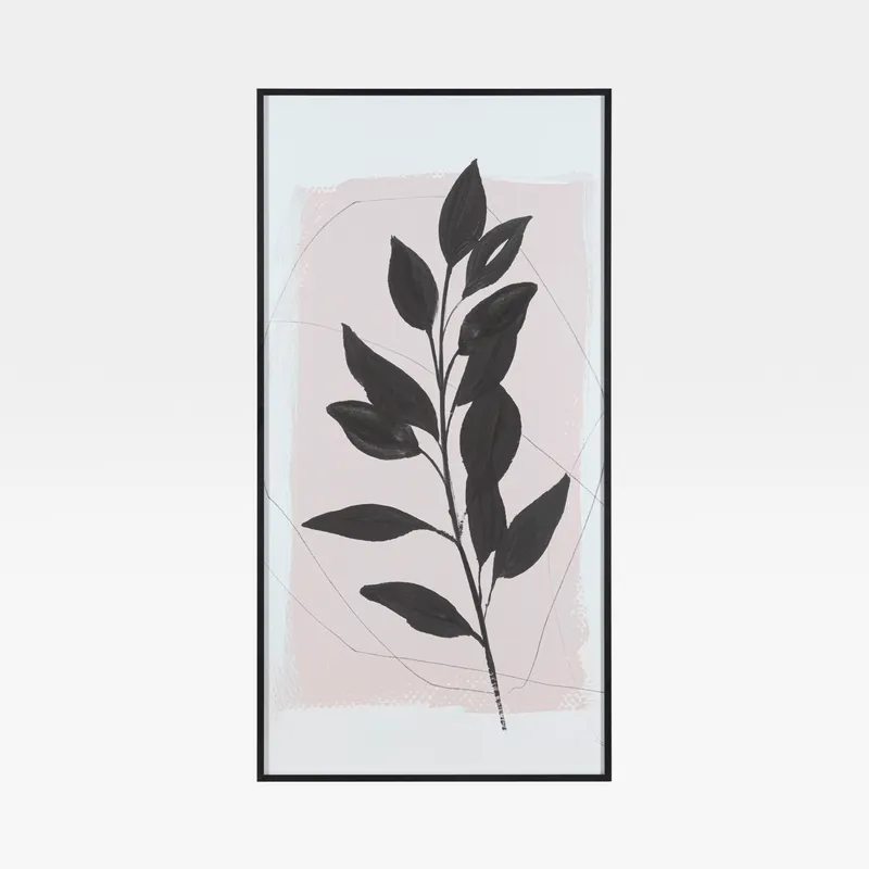 RAMIE II print black - 56x111cm