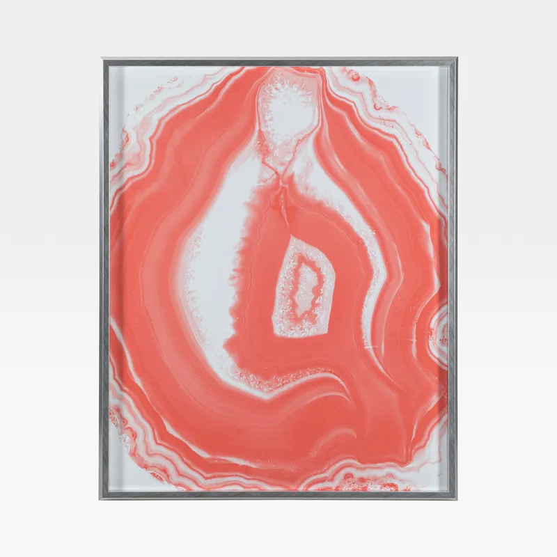 CORALLINE V print silver - 84x104cm