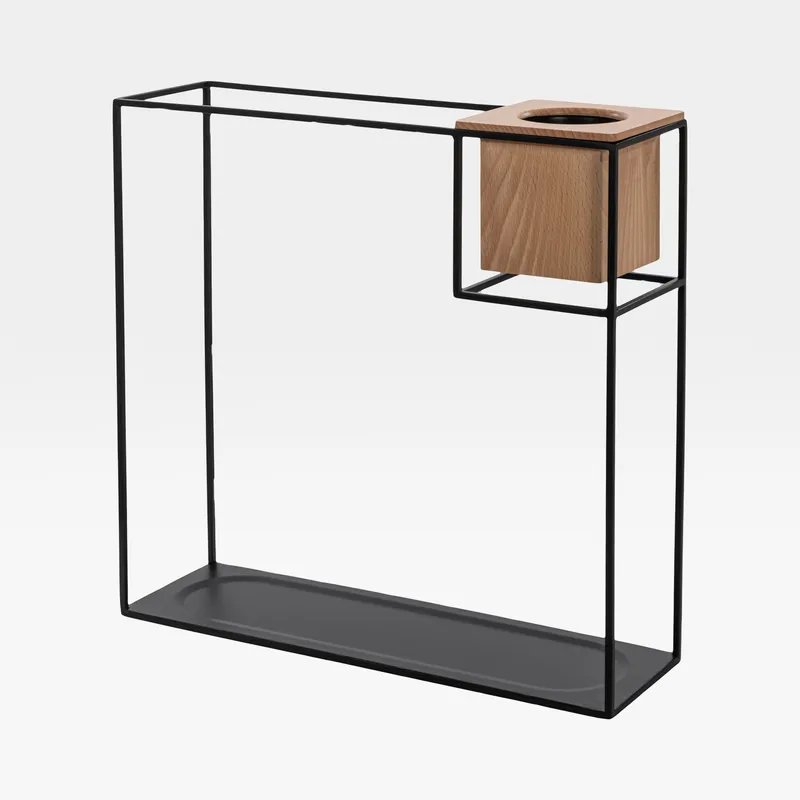 CUBIST display shelf natural/black - 38x38cm