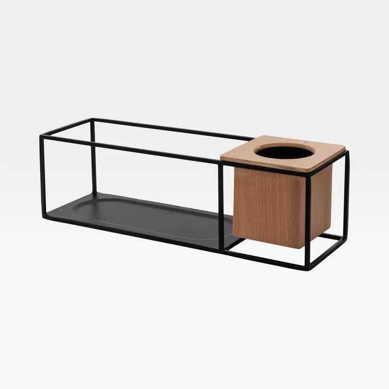 CUBIST display shelf natural/black - 38x12cm