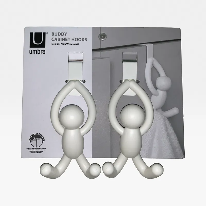 BUDDY hook white set of 2