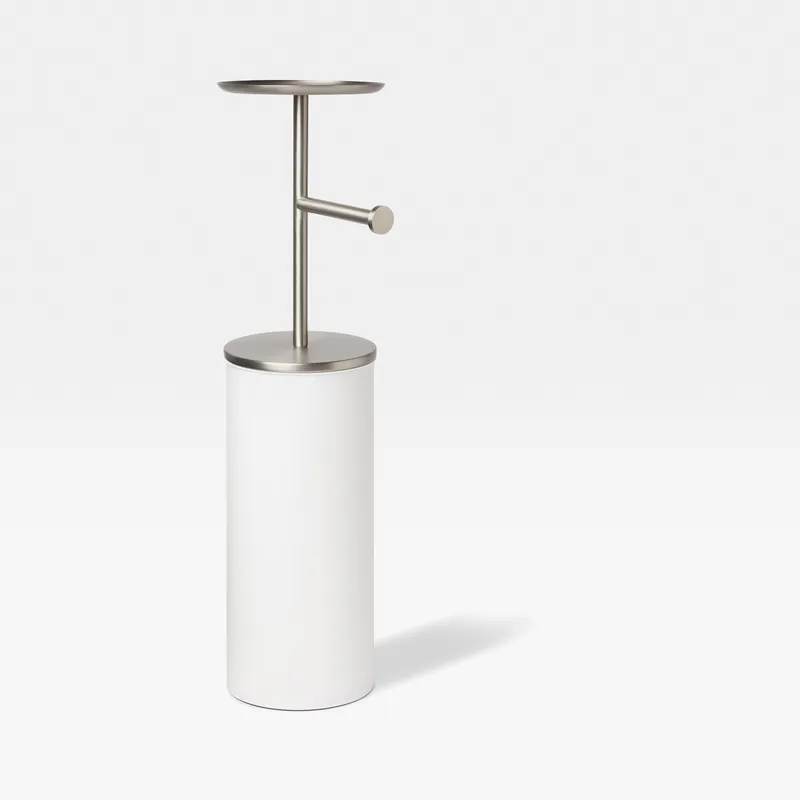 PORTALOO toilet paper holder nickel/white