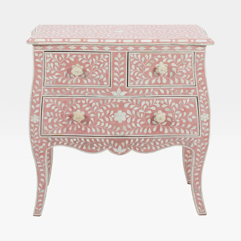 TAAHIRA chest of 3 drawers pink