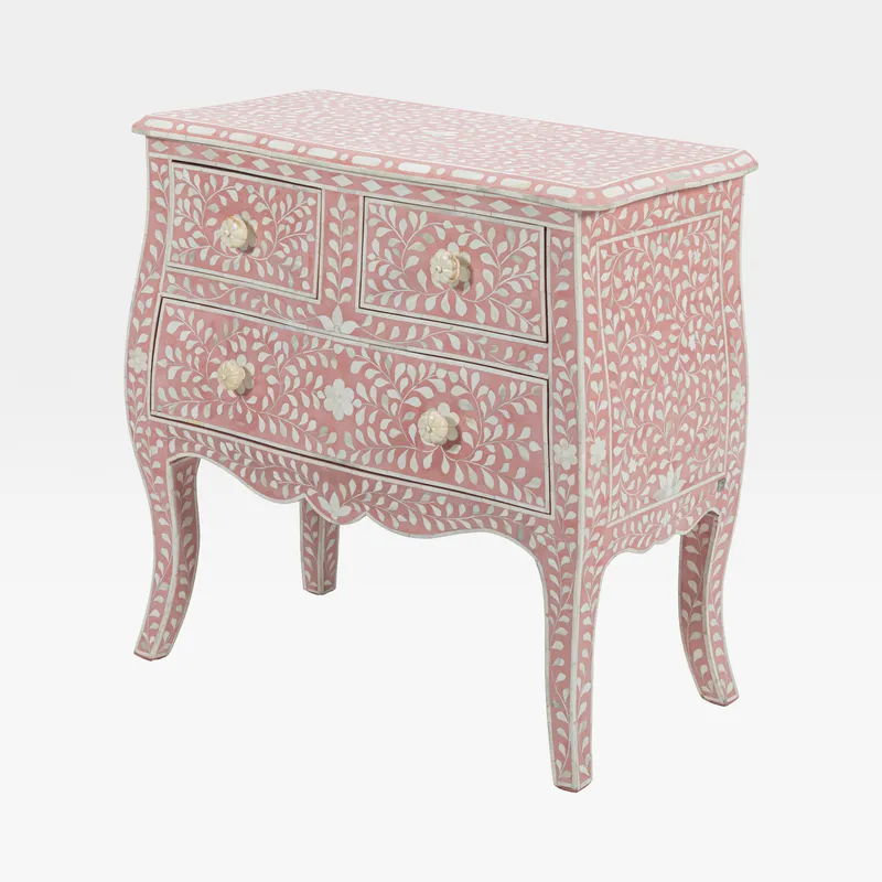 TAAHIRA chest of 3 drawers pink