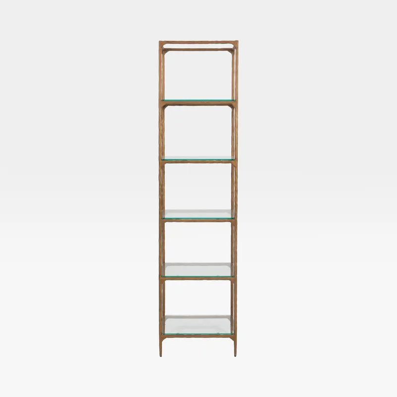 QUEEN shelf clear/brass - 203x50cm