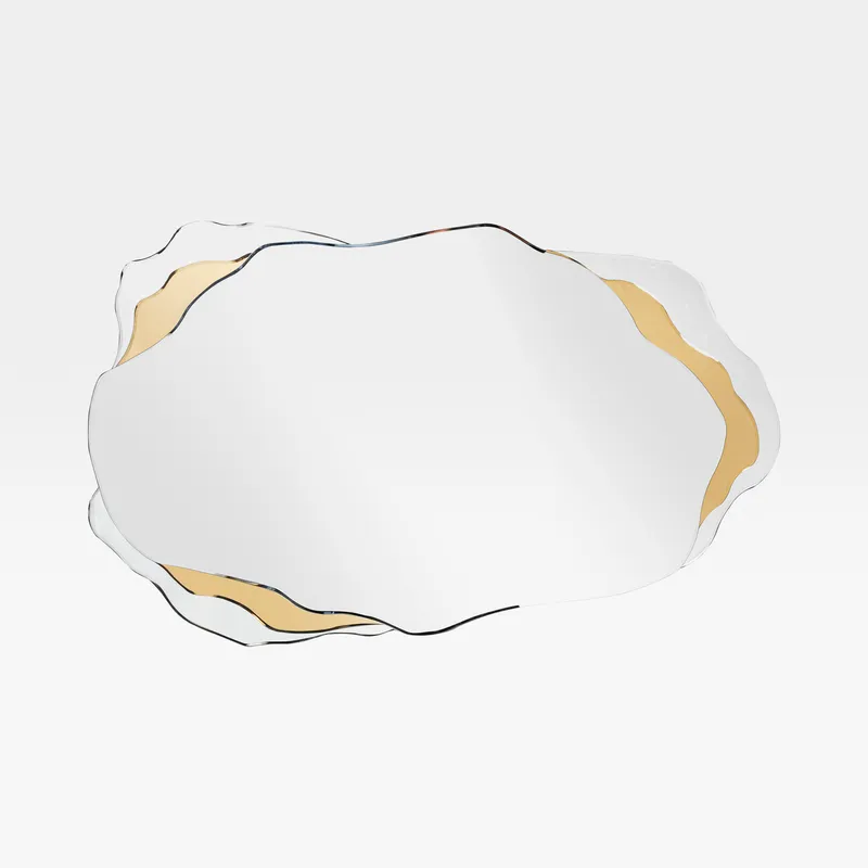 LOWA wall mirror gold - 74x120cm