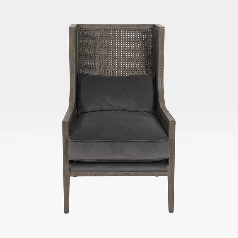 HARRY wing armchair dark grey