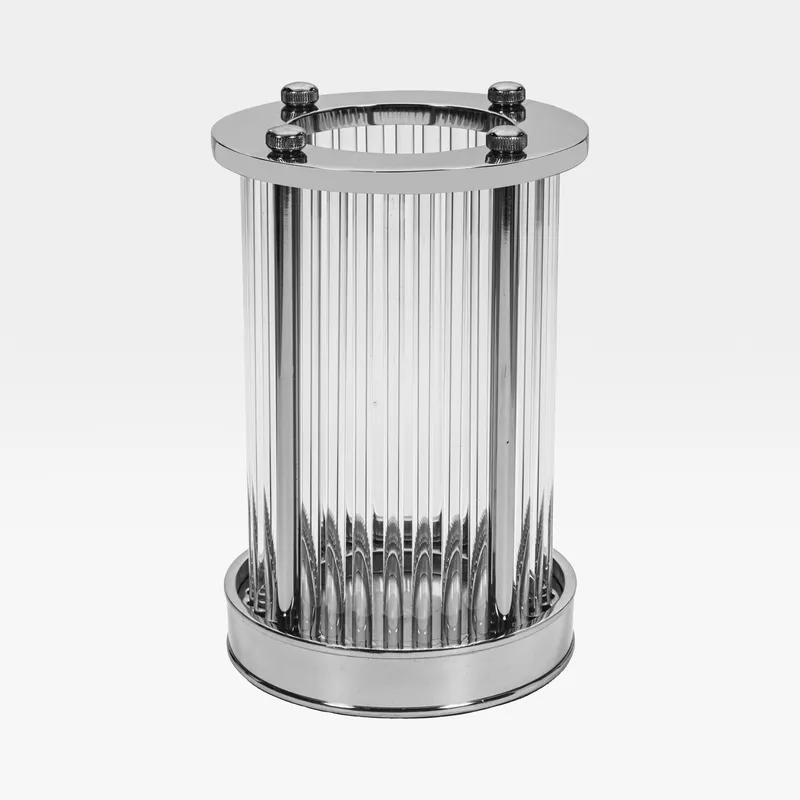 RHYS hurricane nickel/clear - H29cm