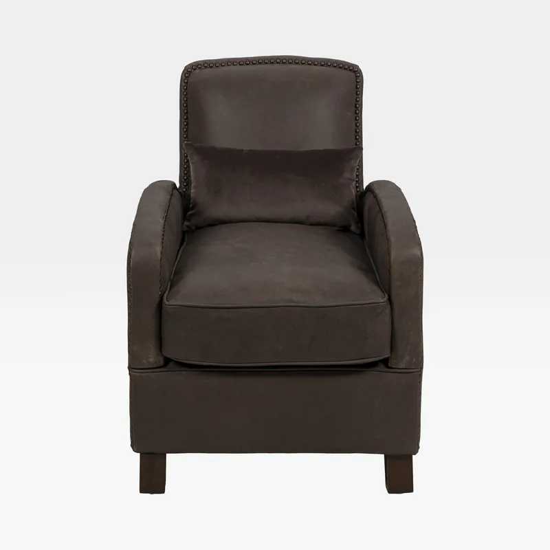 ALI armchair leather dark brown