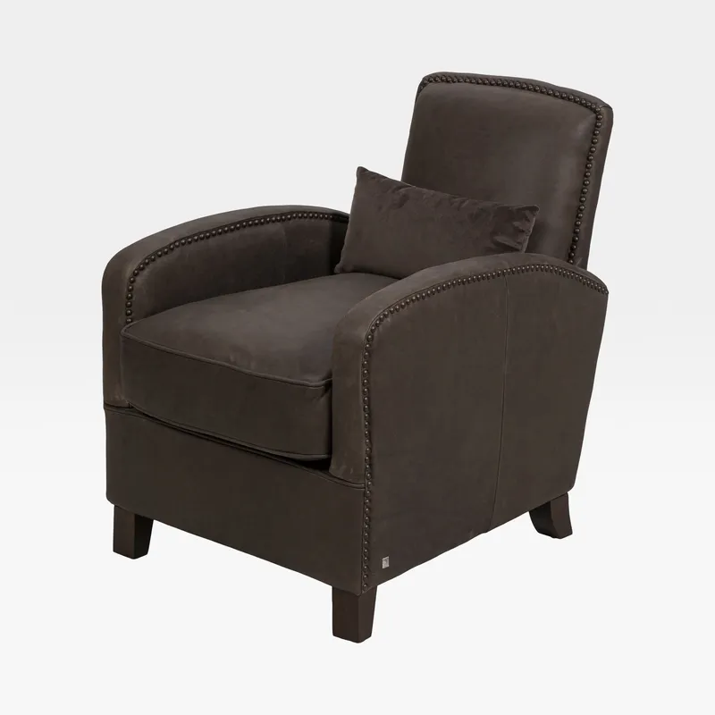 ALI armchair leather dark brown