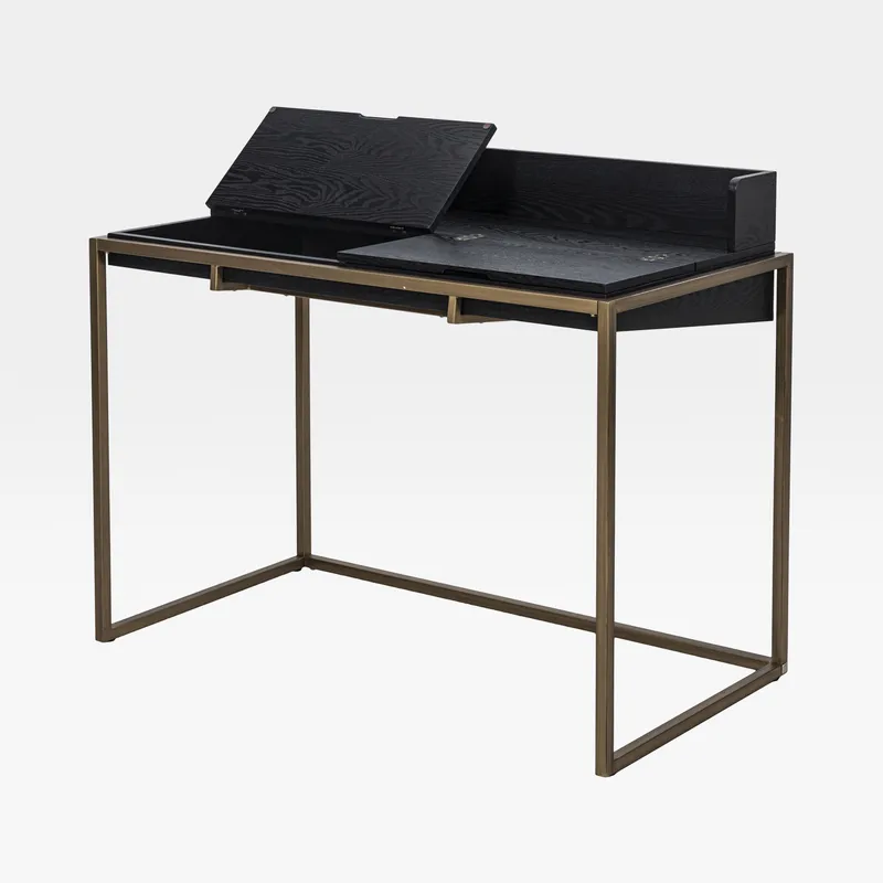MASO desk black/gold - 116x56cm