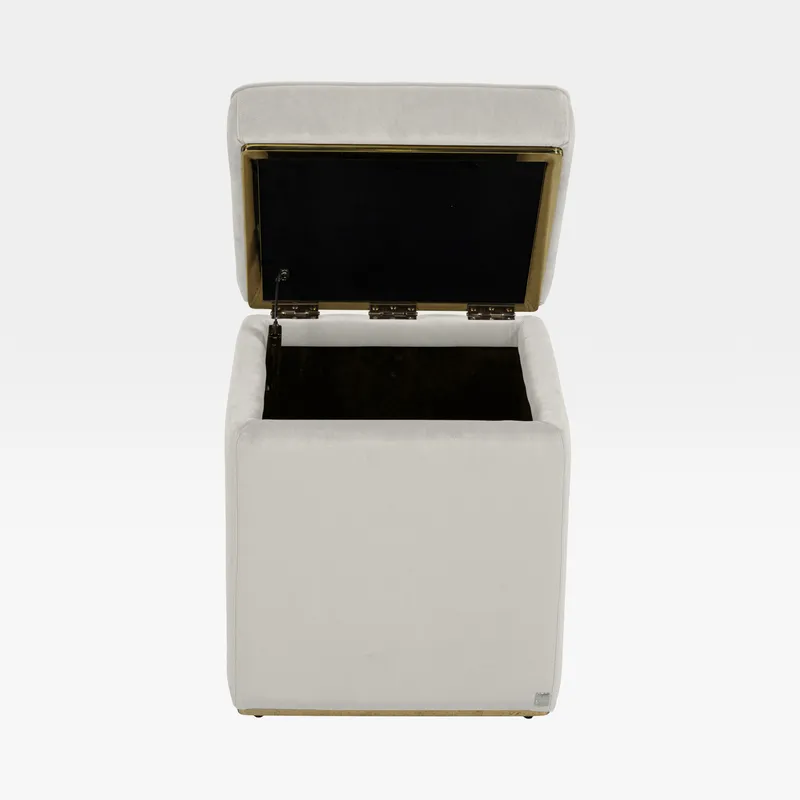 FELINE storage stool natural - 40x40cm