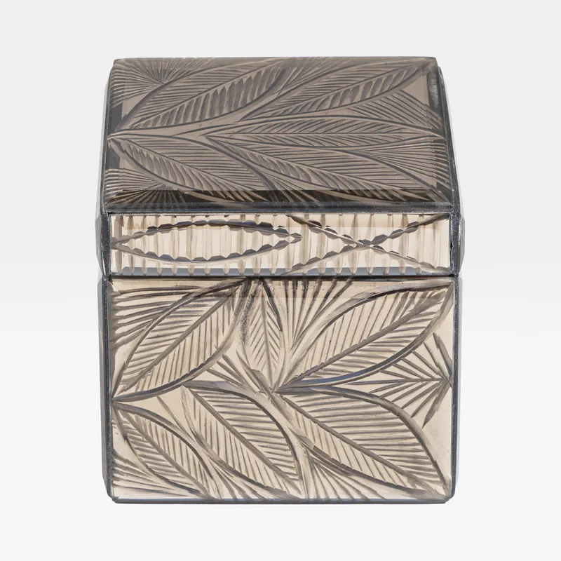 LEAF box brown - 10x10cm