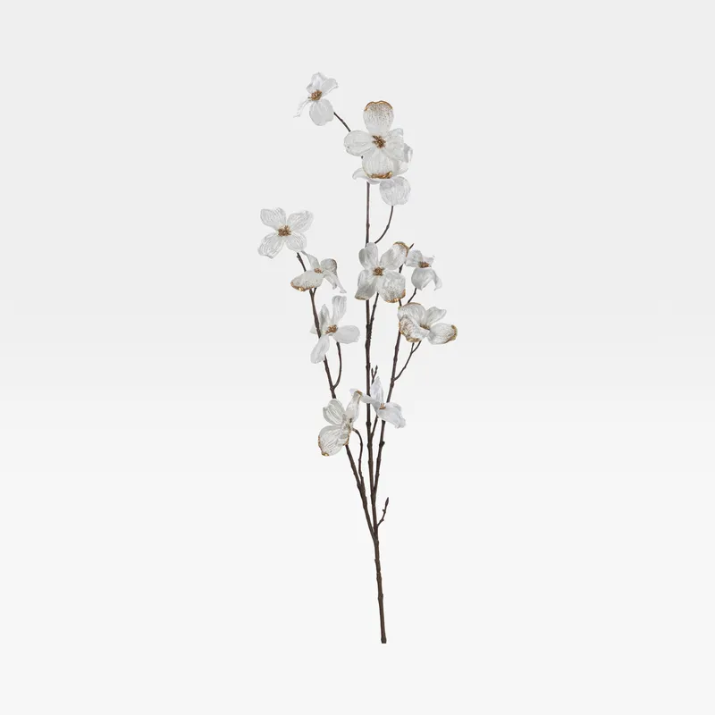 VELVET dogwood stem white - H99cm