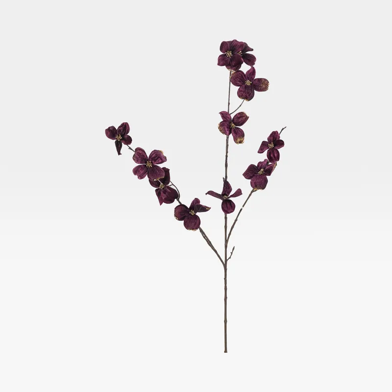 VELVET dogwood stem purple - H99cm