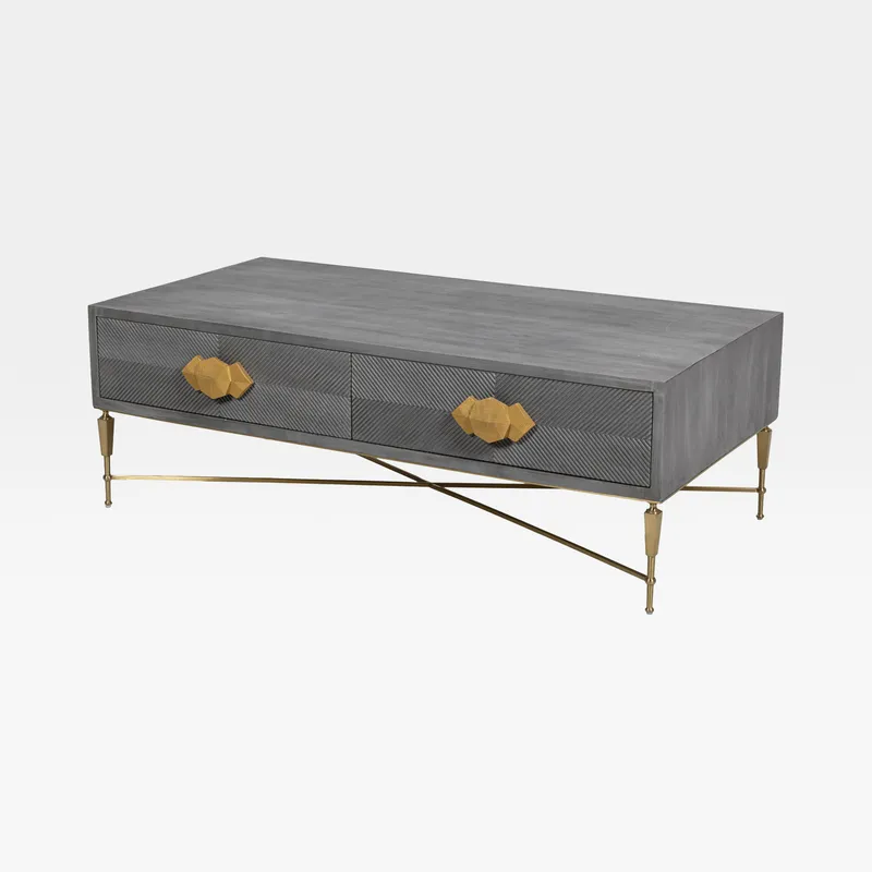TOTO coffee table grey/gold - 150x75cm