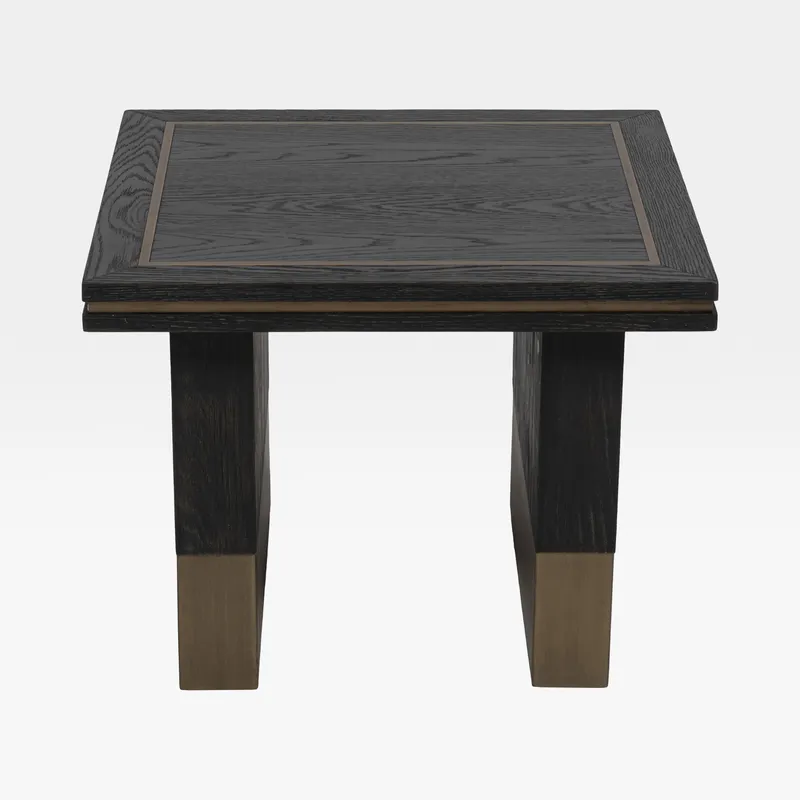 LUDWIG side table black/brass - 60x60cm