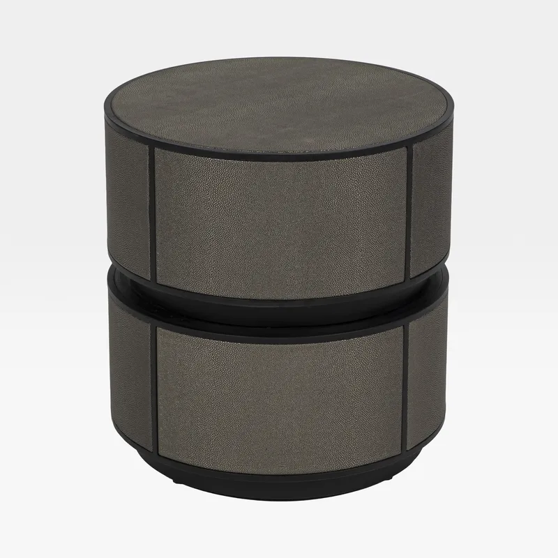 VAN side table silver/black - dia 48cm