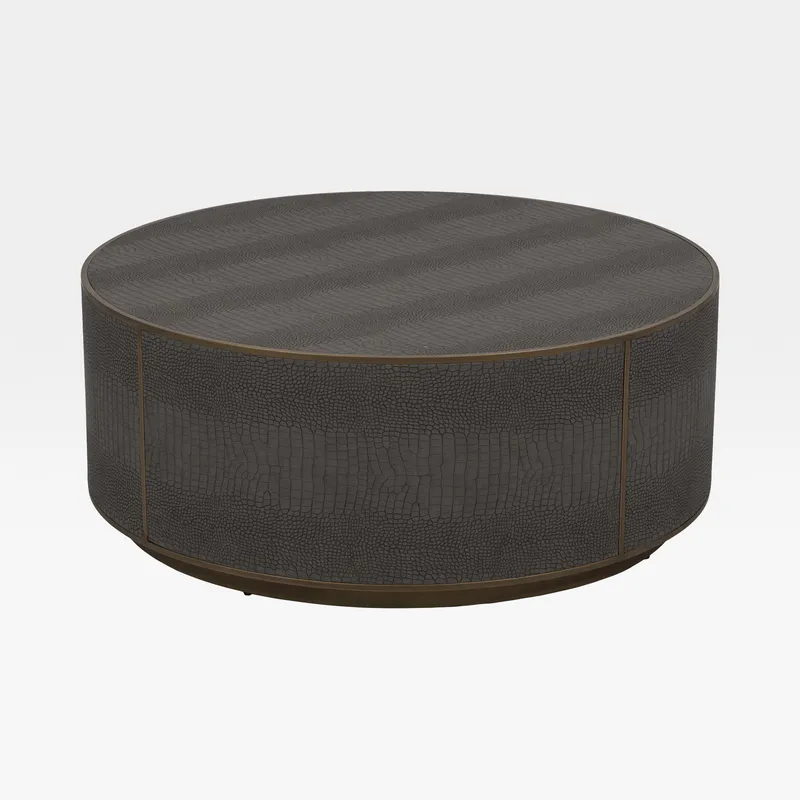 CLAUDE coffee table grey/brass - dia 100cm