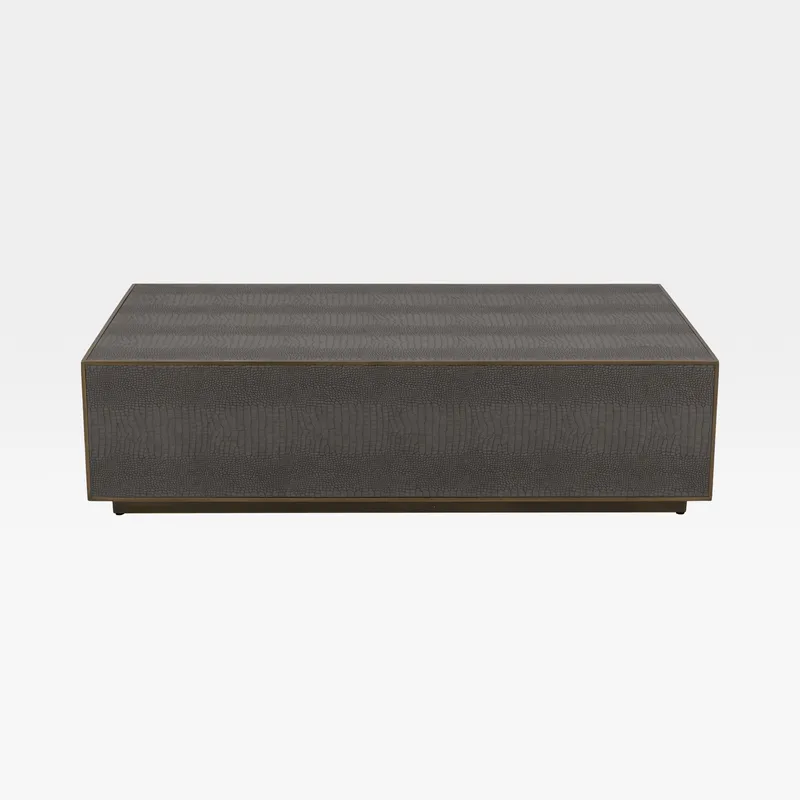 CLAUDE coffee table grey/brass - 150x80cm