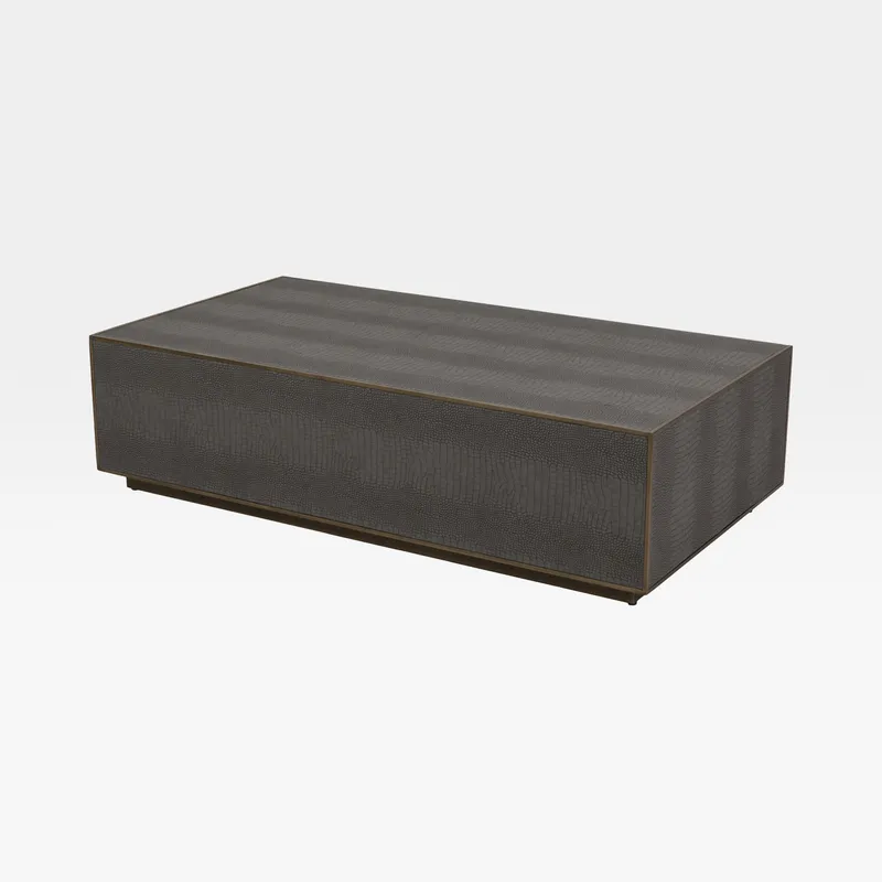 CLAUDE coffee table grey/brass - 150x80cm