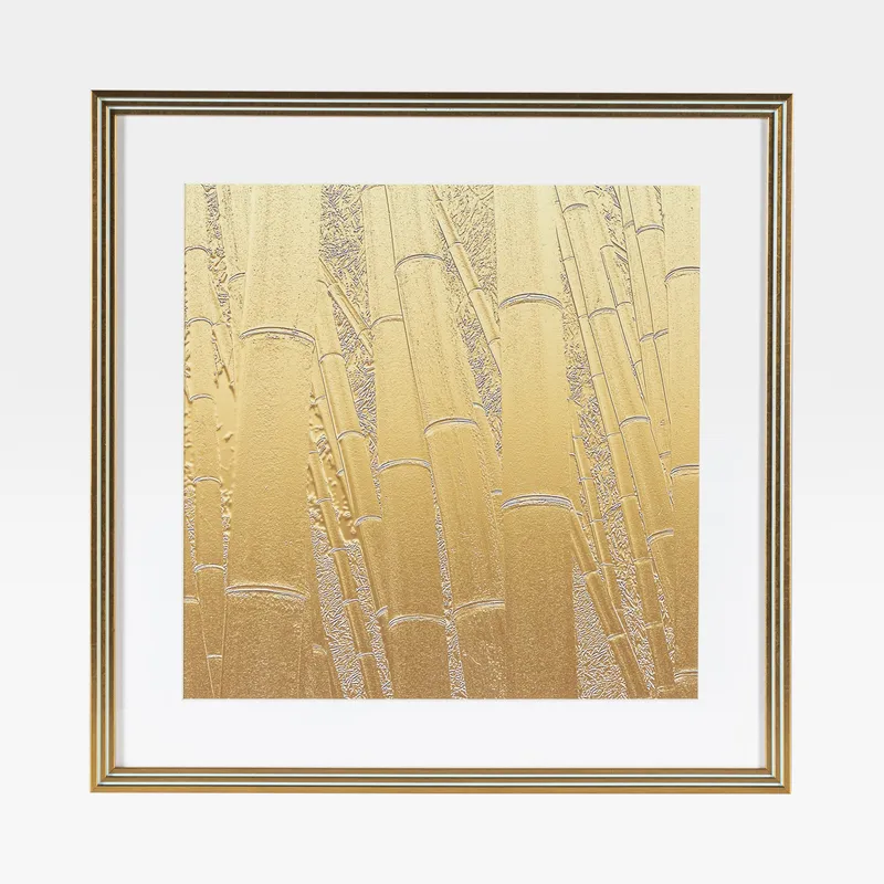 BAMBOO I print gold - 53x53cm