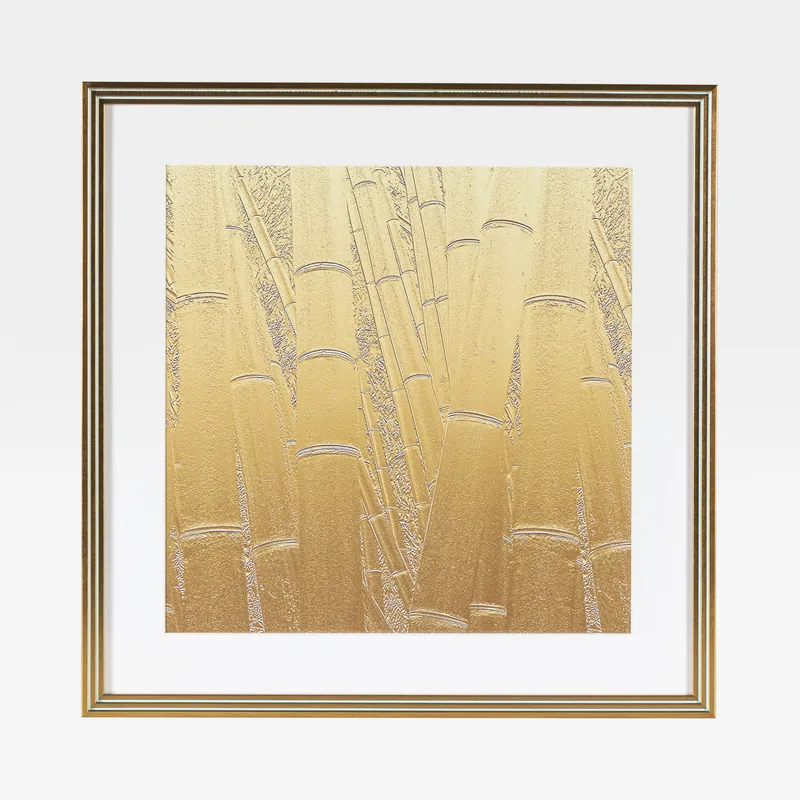 BAMBOO II print gold - 53x53cm