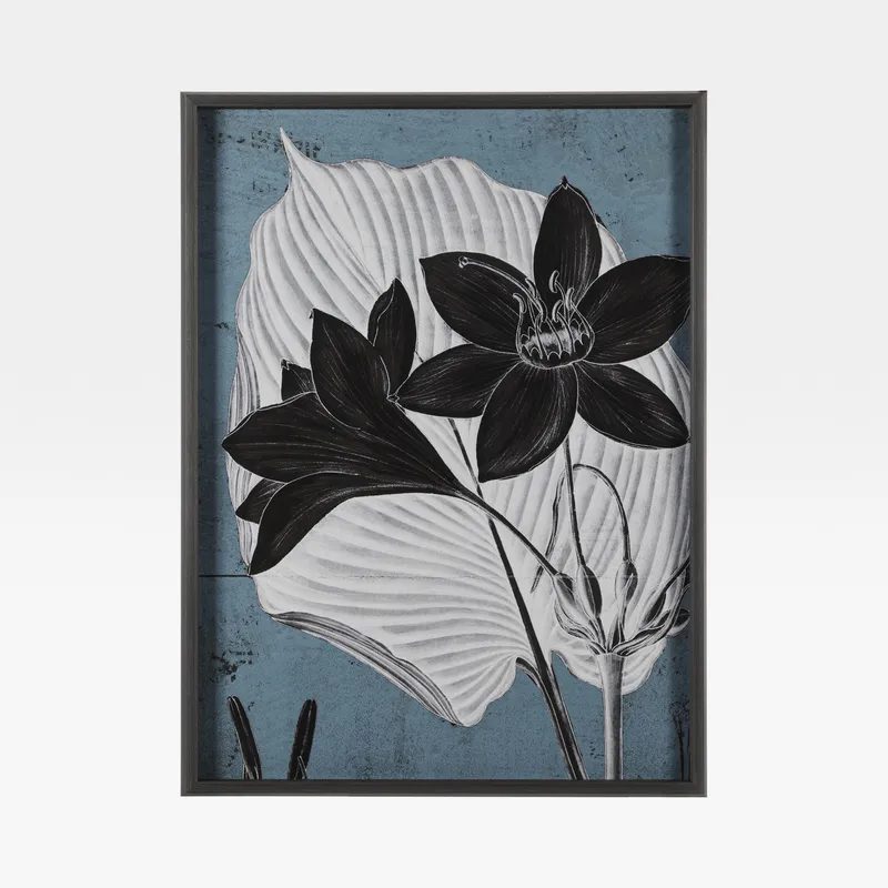 BLOOM II print black - 71x94cm