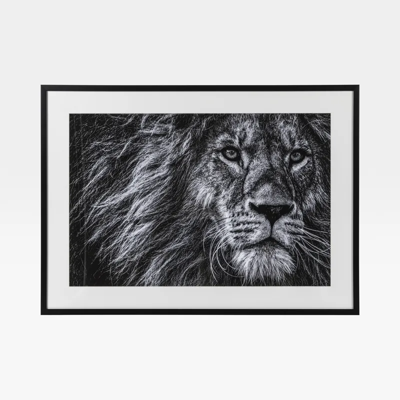 ASPIRATIONS print black - 107x78cm