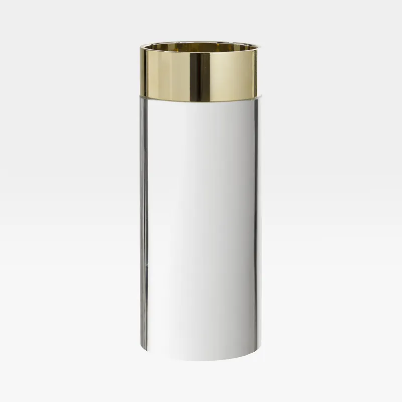 KAREN candle holder clear/gold - H30cm