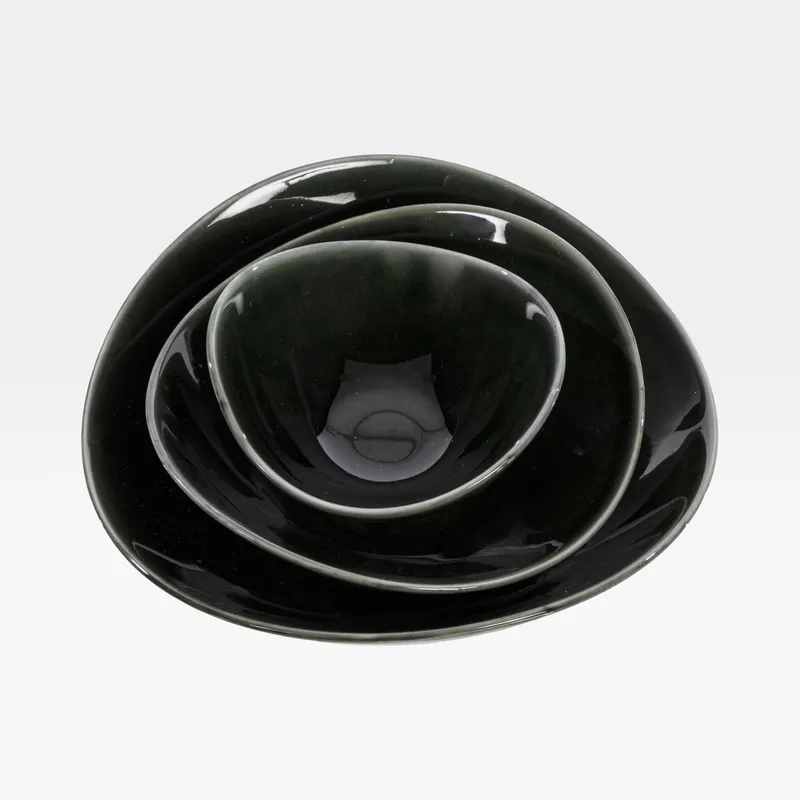 BERRY bowl green set of 3