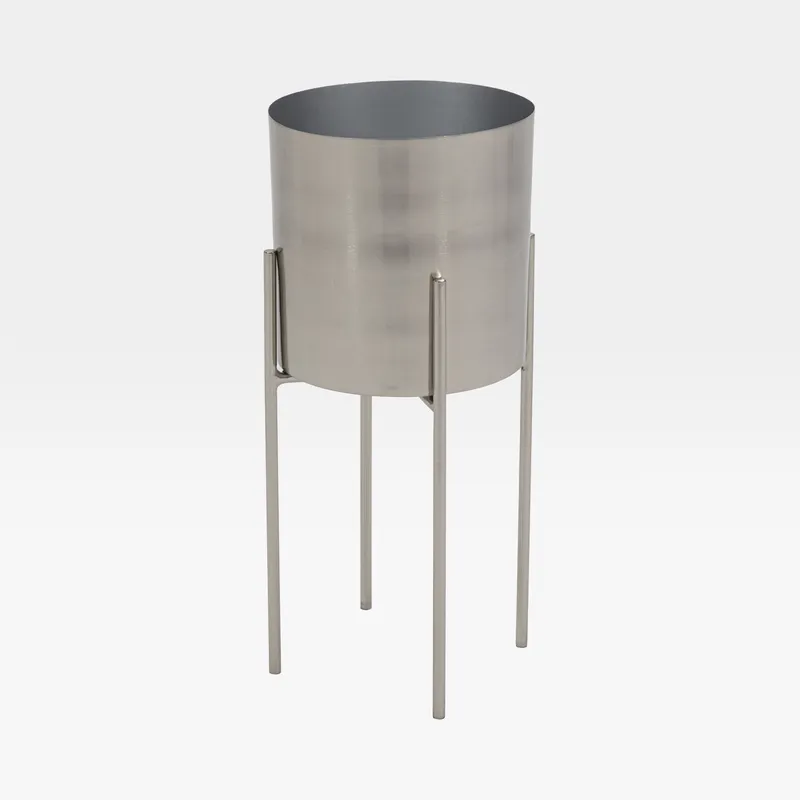 DREAM planter with stand nickel - H45cm