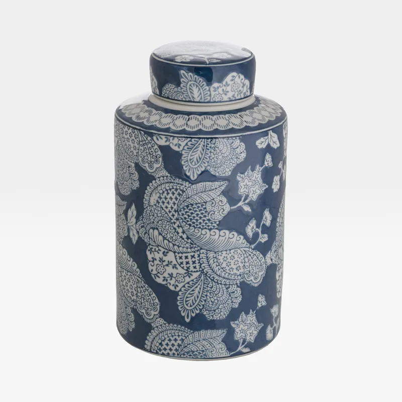 ROY jar with lid blue - H27cm