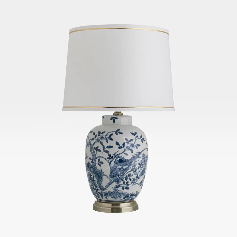 CARL table lamp white/blue - H65cm