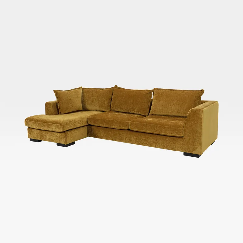 ELPASO 2 seater sofa with left chaise yellow