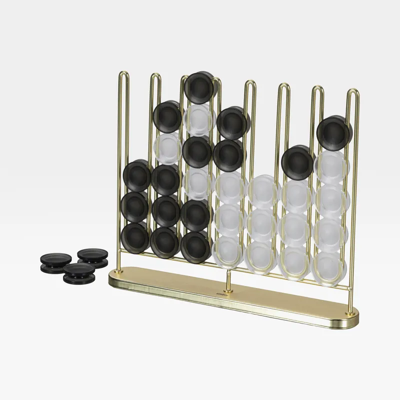 STAX 4 in a row game brass