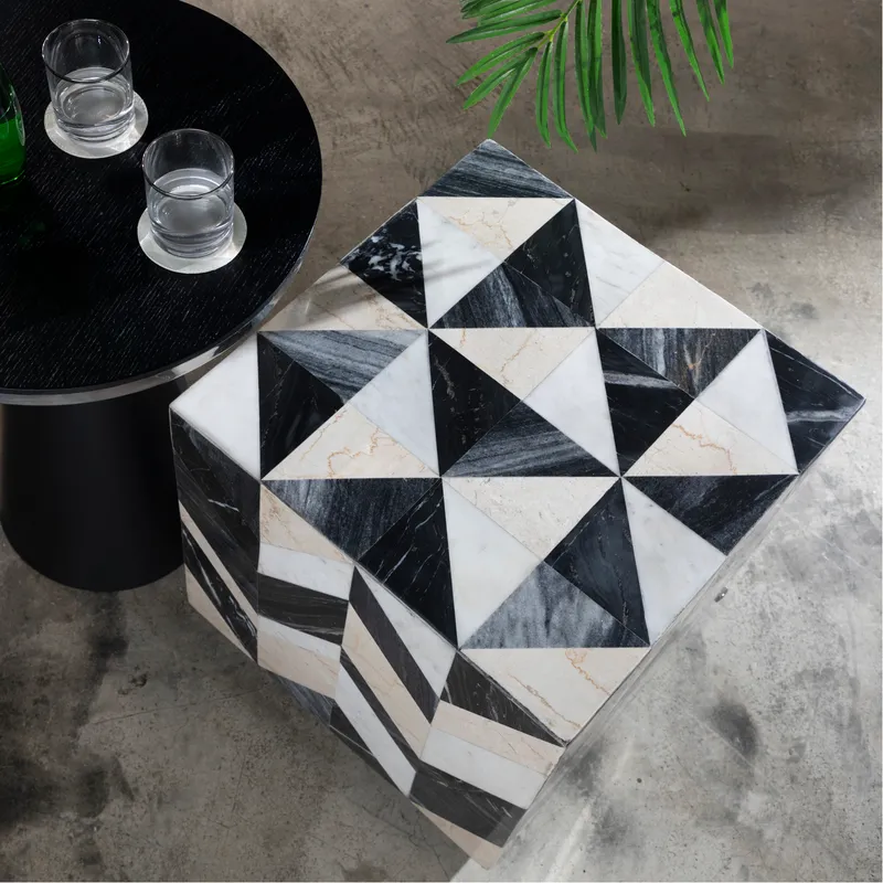 CONERO side table black - dia 50cm
