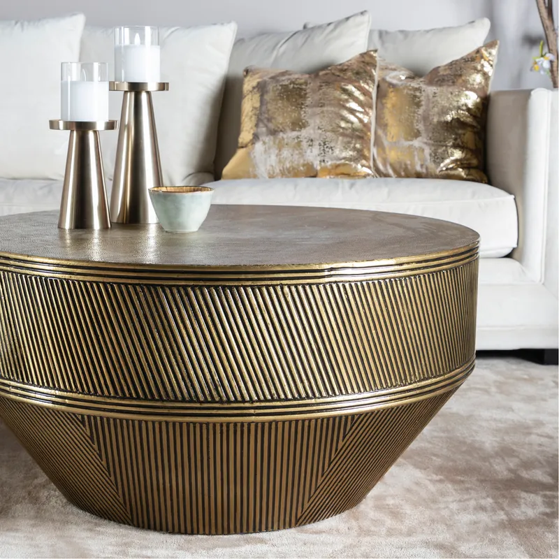 LUCIA candle holder gold - H23cm