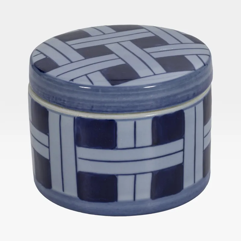KELT jar with lid blue - H8cm