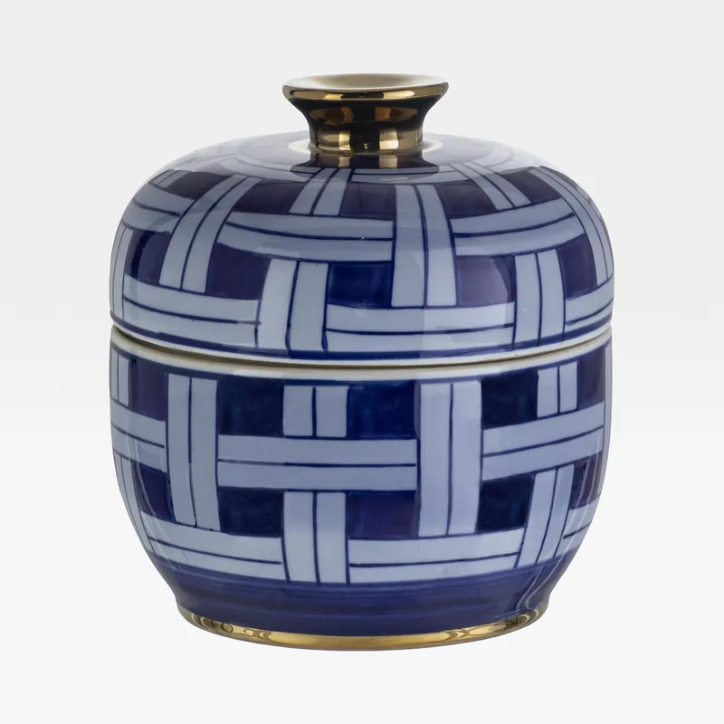 KELT jar with lid blue - H19cm