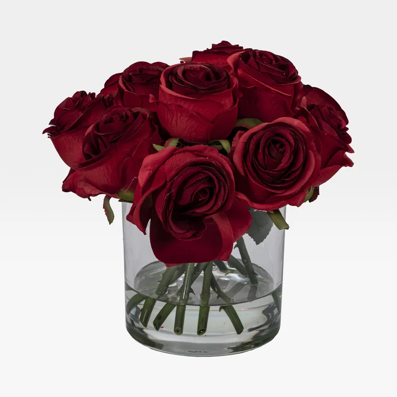 ROSE arrangement red - H27cm