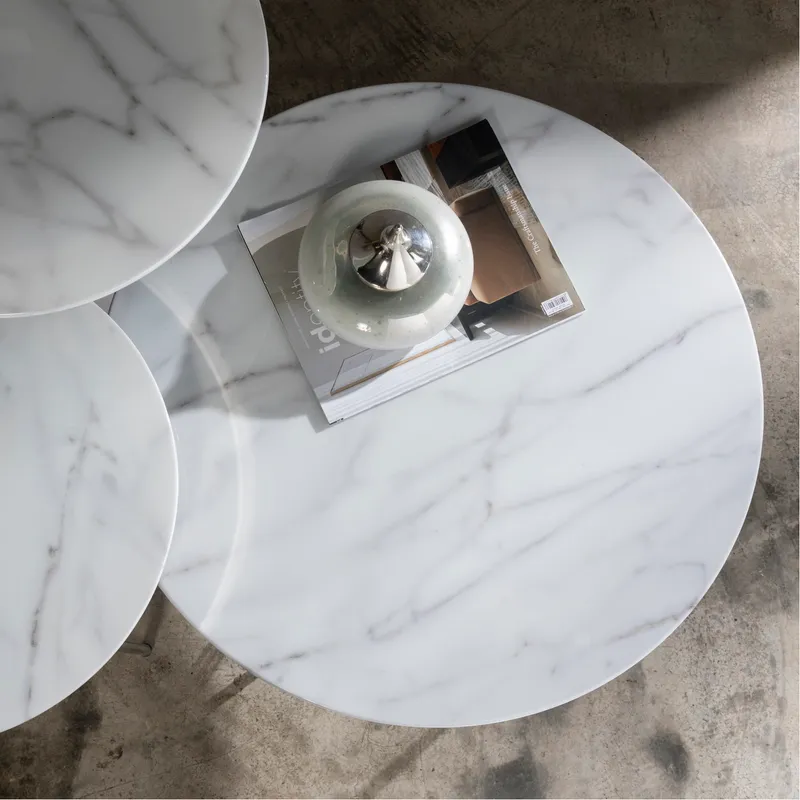 TRIPO coffee table white - dia 70cm