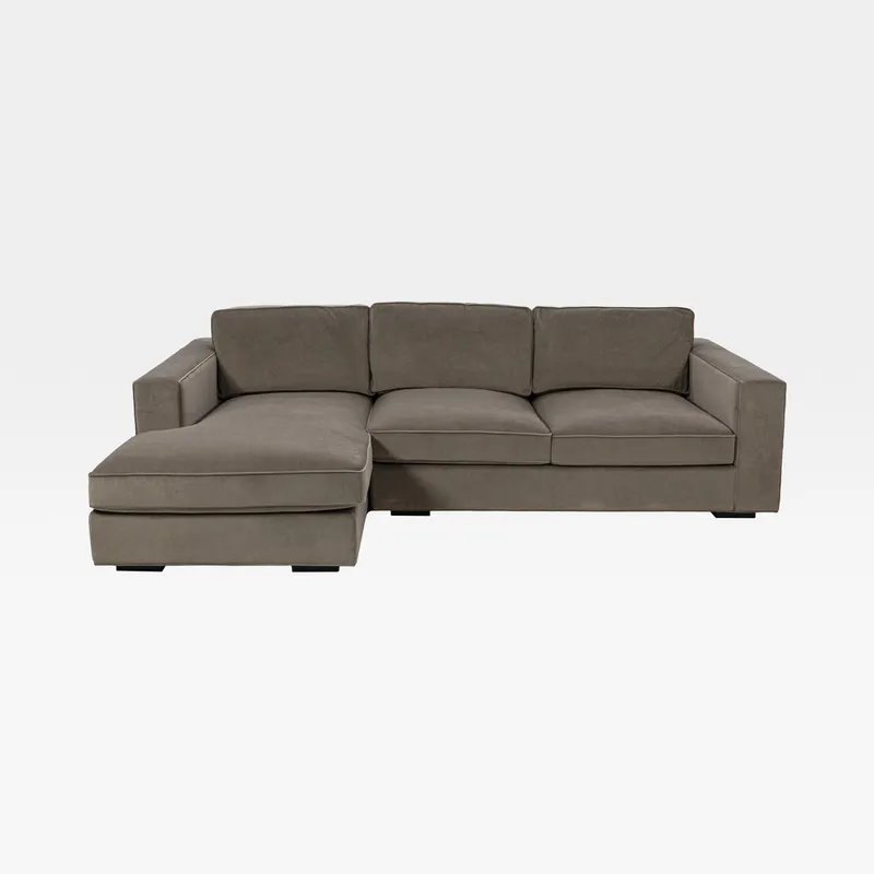 SENT 2 seater sofa with left chaise m/fbr taupe