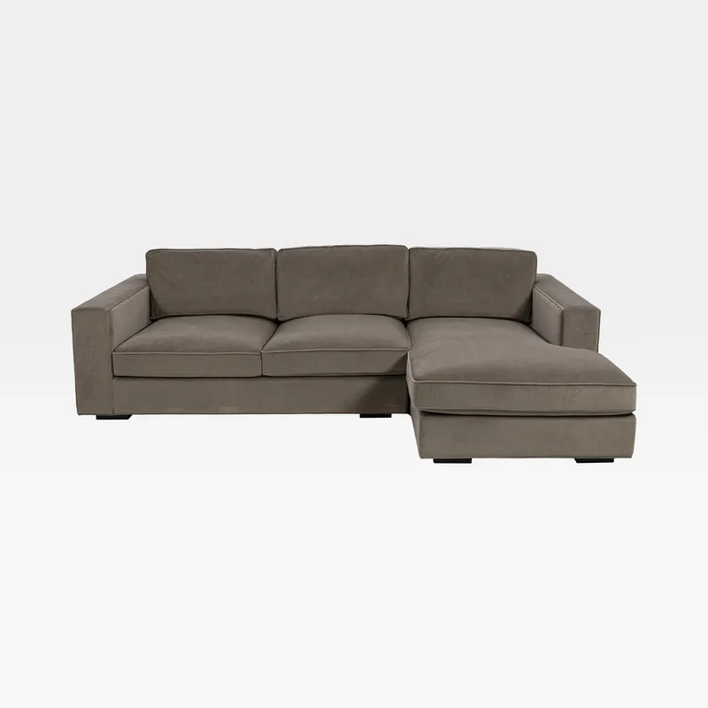 SENT 2 seater sofa with right chaise m/fbr taupe