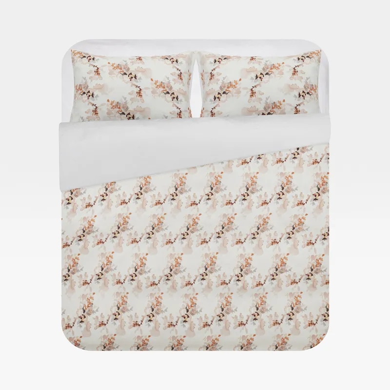LAUREL duvet cover cream/peach set of 3