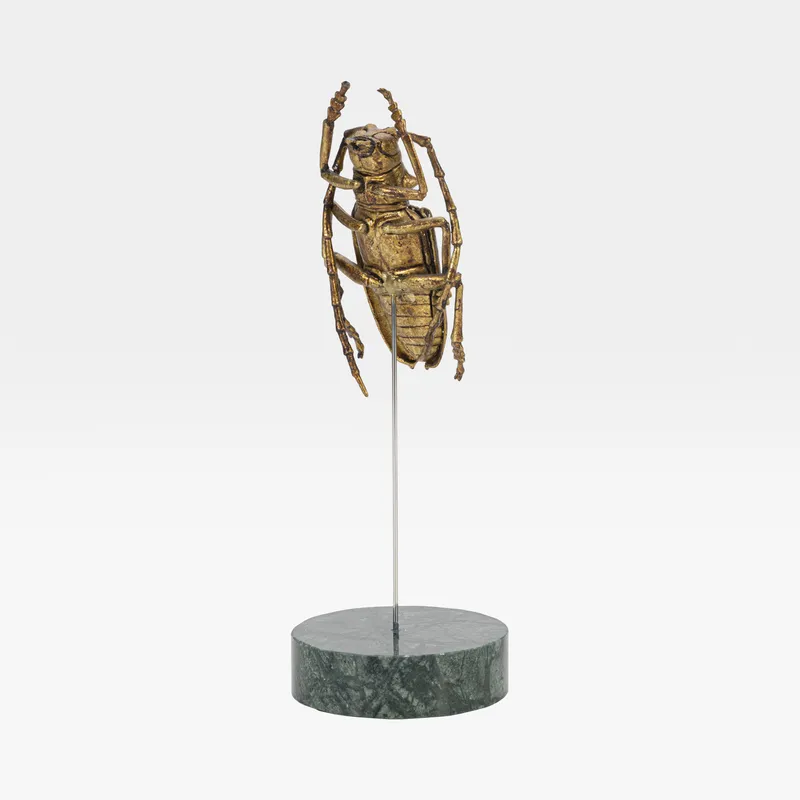 BEETLE I decoration gold/green - H19cm