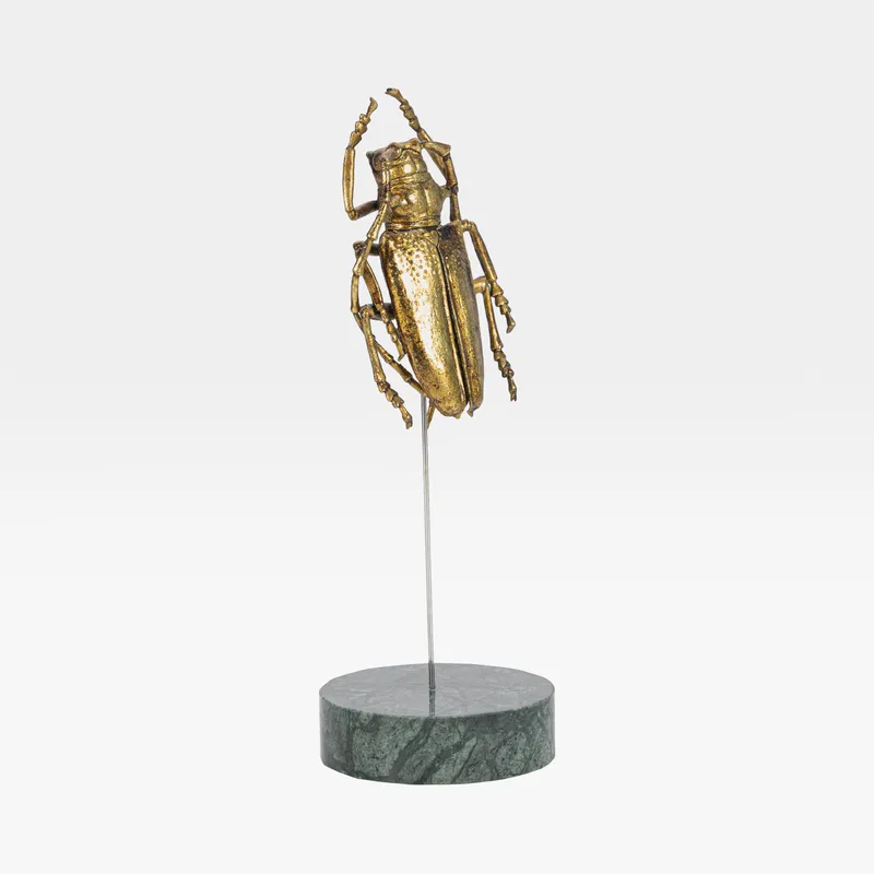 BEETLE I decoration gold/green - H19cm