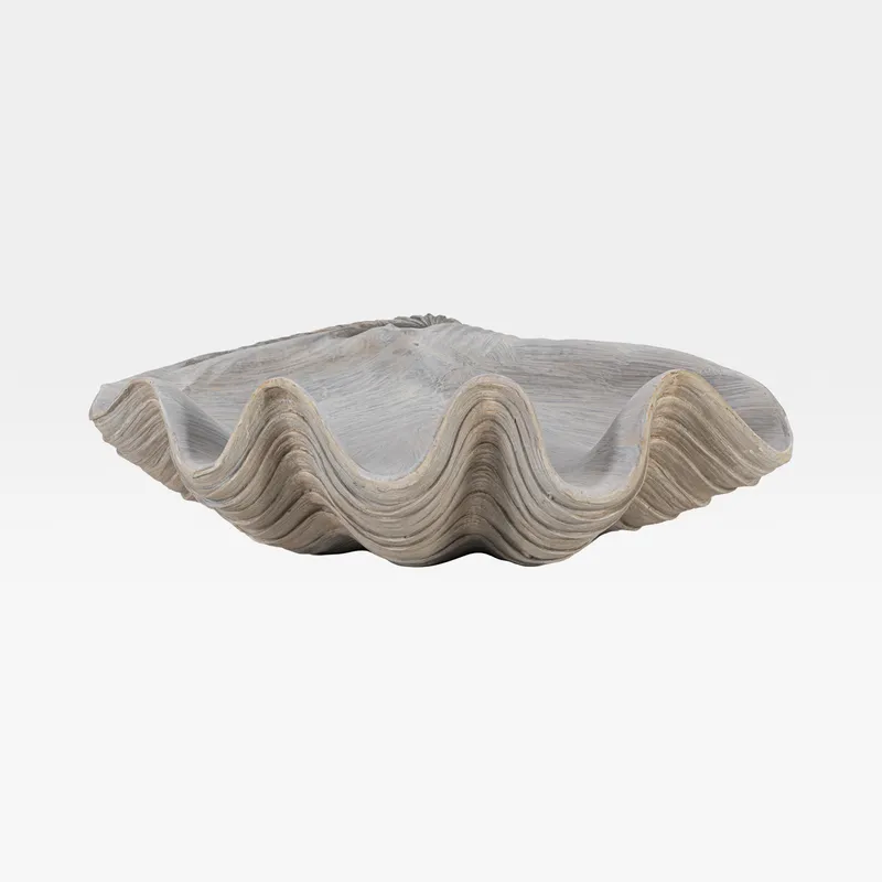 MAGNUS shell decoration grey - H24cm