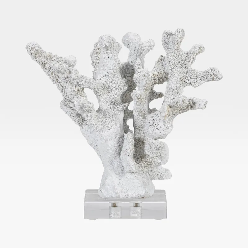 MARIN coral decoration white - H19cm