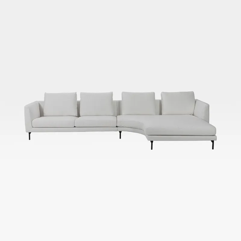 FRANCIS 2 seater sofa with right chaise white